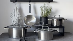 Vinzer Komplet 4 garnków + pokrywki i stojak Moderno 50031 3