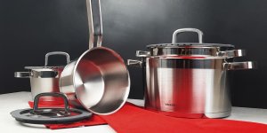 Vinzer Komplet 4 garnków + pokrywki i stojak Moderno 50031 4