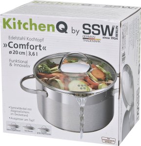 SSW Garnek z pokrywą 20 cm Comfort Kitchenq 10