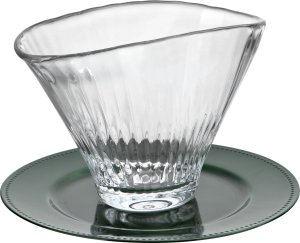 Krosno Wazon szklany 20 cm szeroki z efektem optyku 5