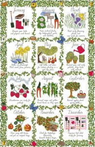 Ulster Weavers Ściereczka kuchenna 48x74 cm Gardeners Calendar 022GAC2 1