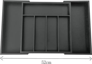 KingHoff Wkład do szuflady 52x34,5x5 cm bambusowy czarny KH1745 2