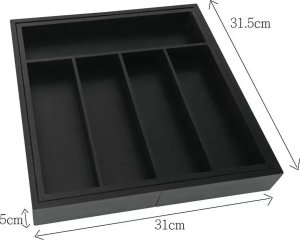 KingHoff Wkład do szuflady 52x34,5x5 cm bambusowy czarny KH1745 3