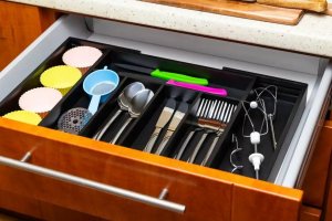 KingHoff Wkład do szuflady 52x34,5x5 cm bambusowy czarny KH1745 4