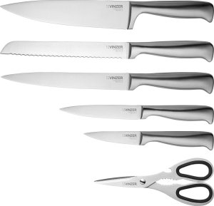 Vinzer Komplet 5 noży w bloku + nożyczki Iceberg 50110 2