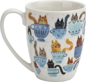 DUO Kubek porcelanowy 350 ml Koci Świat Koty w filiżankach 2