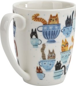 DUO Kubek porcelanowy 350 ml Koci Świat Koty w filiżankach 3