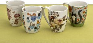 DUO Kubek porcelanowy 350 ml Koci Świat Koty w filiżankach 7