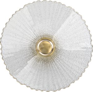 Art-Pol Patera szklana dekoracyjna ze złotą stopką 162397 3