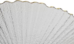 Art-Pol Patera szklana dekoracyjna ze złotą stopką 162397 4