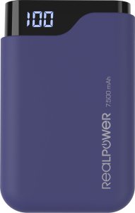 Powerbank Realpower RealPower Powerbank PB-7500C        Navy Blue       7.500mAh 9