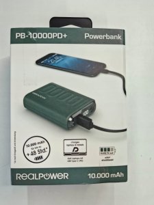 Powerbank Realpower RealPower Powerbank PB-10000 PD+    Midnight Green 10.000mAh 5