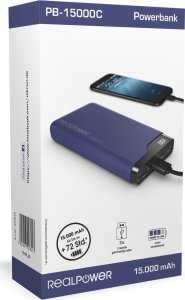 Powerbank Realpower Powerbank PB-15000C       Navy Blue      15.000mAh 8