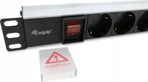 Listwa zasilająca Equip Equip Steckdosenleiste 19"(1HE)8fach Schukon. 1.8m Alu Sch 2