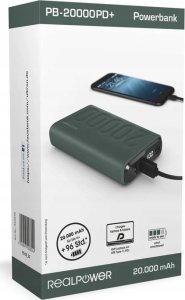 Powerbank Realpower RealPower Powerbank PB-20000 PD+    Midnight Green 20.000mAh 6
