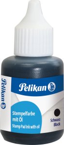 Pelikan Pelikan Stempelfarbe m.Öl schwarz 30 ml mit Pinsel 1