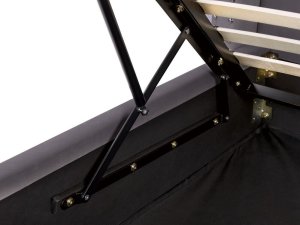 Beliani Łóżko z pojemnikiem welurowe 140 x 200 cm szare LUBBON 12