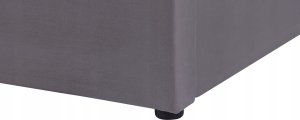 Beliani Łóżko z pojemnikiem welurowe 140 x 200 cm szare LUBBON 10