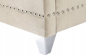 Beliani Łóżko welurowe 160 x 200 cm beżowe AYETTE 8