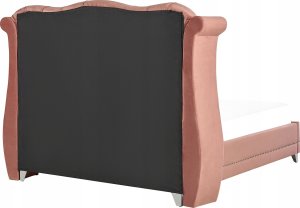 Beliani Łóżko welurowe 160 x 200 cm różowe AYETTE 6