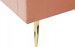 Beliani Łóżko welurowe 140 x 200 cm brzoskwiniowe MARVILLE 8