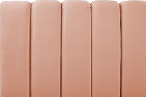 Beliani Łóżko welurowe 140 x 200 cm brzoskwiniowe MARVILLE 10