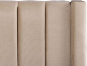 Beliani Łóżko welurowe z ławką 160 x 200 cm beżowe NOYERS 12