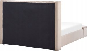 Beliani Łóżko welurowe z ławką 160 x 200 cm beżowe NOYERS 5