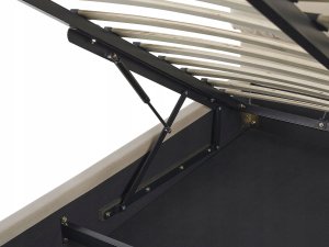 Beliani Łóżko z pojemnikiem welurowe 140 x 200 cm beżowe BATILLY 8