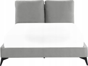 Beliani Łóżko welurowe 140 x 200 cm szare MELLE 4