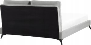 Beliani Łóżko welurowe 140 x 200 cm szare MELLE 5