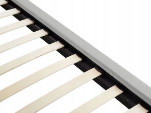 Beliani Łóżko welurowe 140 x 200 cm szare MELLE 7