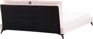 Beliani Łóżko welurowe 180 x 200 cm różowe MELLE 5