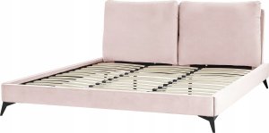 Beliani Łóżko welurowe 180 x 200 cm różowe MELLE 6