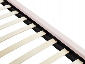 Beliani Łóżko welurowe 180 x 200 cm różowe MELLE 7