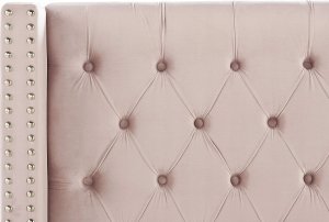 Beliani Łóżko welurowe 160 x 200 cm różowe LUBBON 7