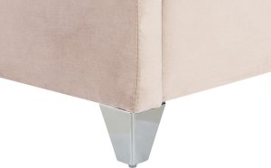 Beliani Łóżko welurowe 160 x 200 cm różowe LUBBON 10