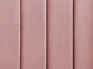 Beliani Łóżko welurowe z ławką 140 x 200 cm różowe NOYERS 12