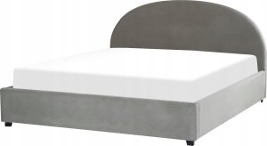 Beliani Łóżko z pojemnikiem welurowe 180 x 200 cm szare VAUCLUSE 4