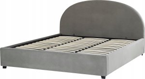 Beliani Łóżko z pojemnikiem welurowe 180 x 200 cm szare VAUCLUSE 7