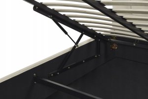 Beliani Łóżko z pojemnikiem welurowe 180 x 200 cm złamana biel VINCENNES 9