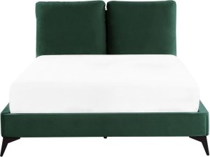 Beliani Łóżko welurowe 140 x 200 cm zielone MELLE 14