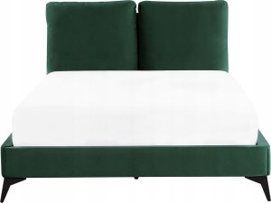 Beliani Łóżko welurowe 140 x 200 cm zielone MELLE 4