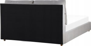 Beliani Łóżko z pojemnikiem welurowe 160 x 200 cm jasnoszare BATILLY 6