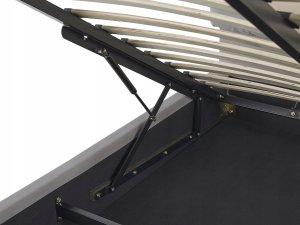 Beliani Łóżko z pojemnikiem welurowe 160 x 200 cm jasnoszare BATILLY 8