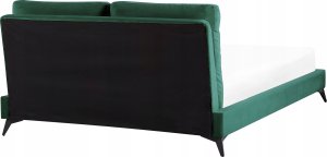 Beliani Łóżko welurowe 160 x 200 cm zielone MELLE 5