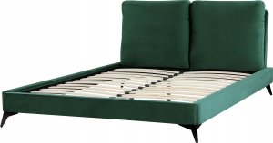 Beliani Łóżko welurowe 160 x 200 cm zielone MELLE 6