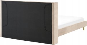 Beliani Łóżko welurowe 180 x 200 cm beżowe VILLETTE 5