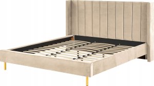 Beliani Łóżko welurowe 180 x 200 cm beżowe VILLETTE 6