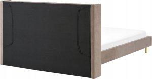 Beliani Łóżko welurowe 180 x 200 cm beżowoszare VILLETTE 5